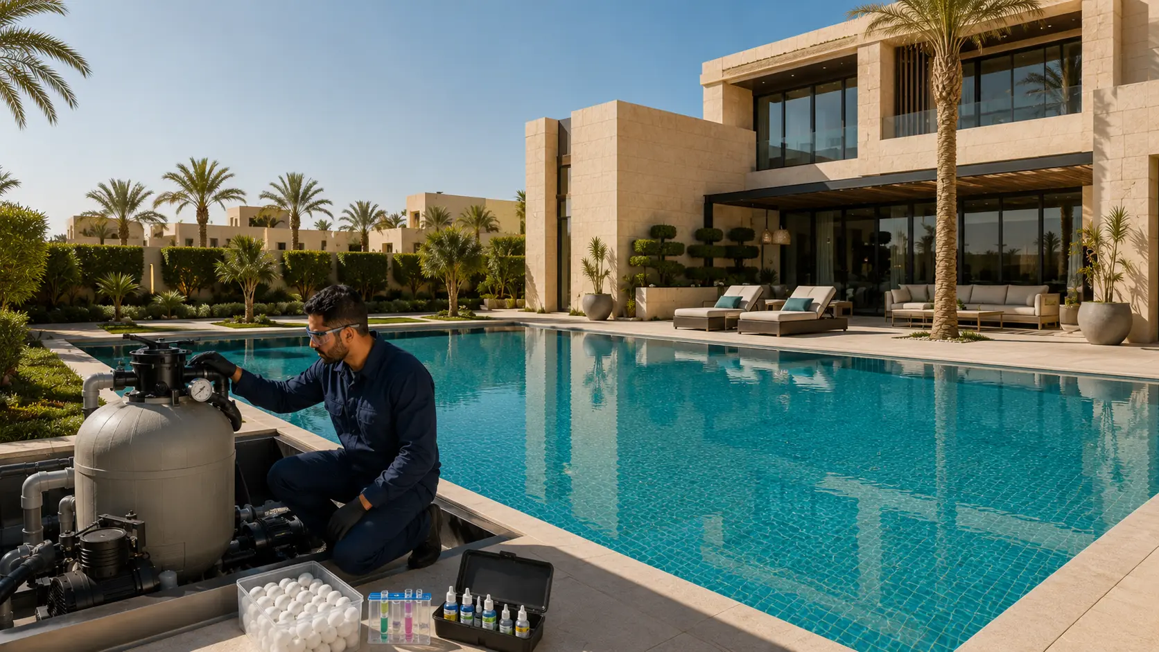 Residential Pool Cleaning Riyadh